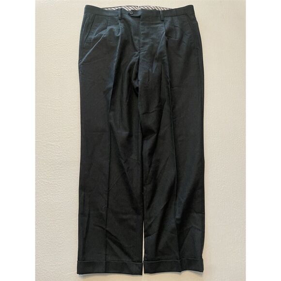Blazer's Bank 34 x 28 Vitale Barberis Canonico Super 120s Custom Flannel Trouser - Picture 1 of 8
